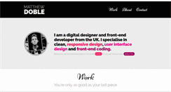 Desktop Screenshot of mattdoble.com