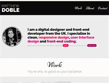 Tablet Screenshot of mattdoble.com